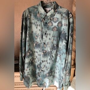 Men’s Claiborne Green Paisley Shirt